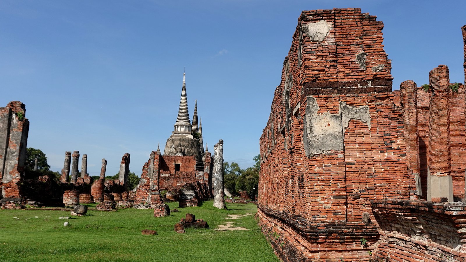Wat Phra Si Sanphet dans le parc historique d’Ayutthaya, ancienne capitale royale du Siam en Thaïlande.